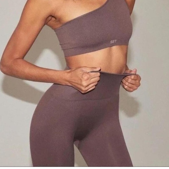 SET ACTIVE Pants - Set Active SculptFlex Power High-Rise Leggings in Pepper